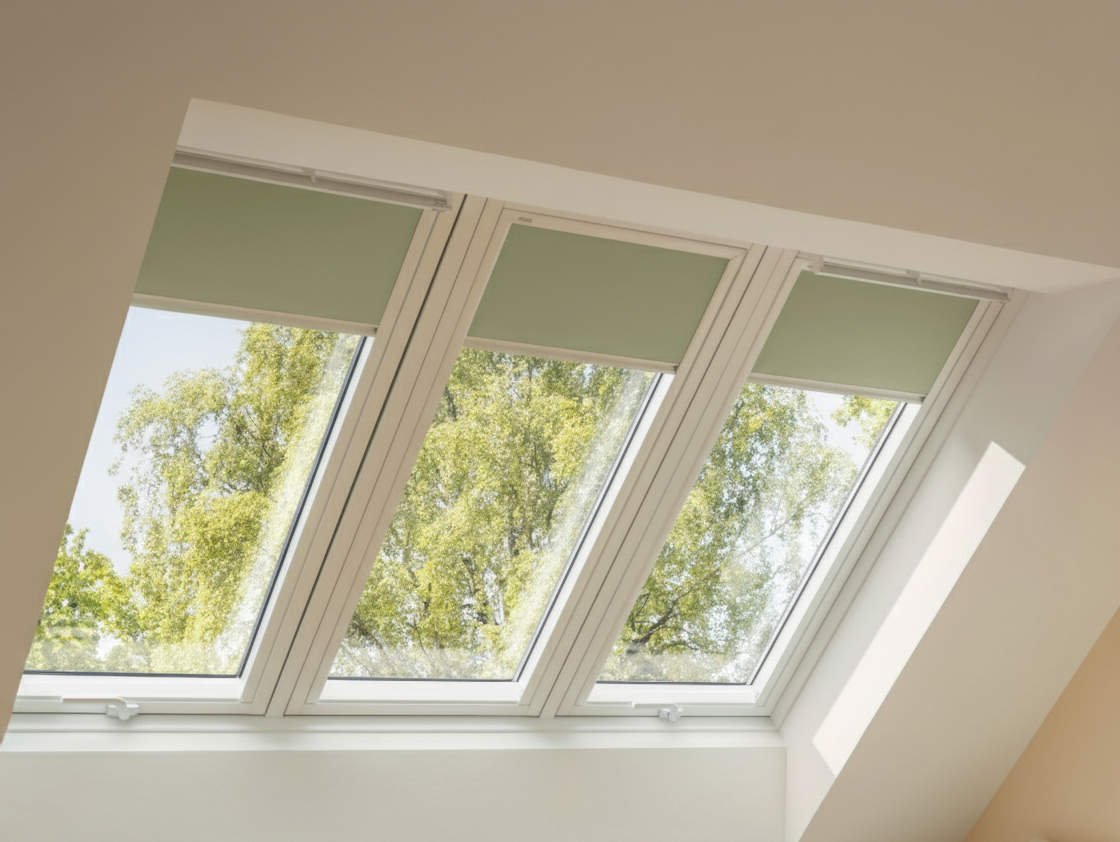 electric roof windows with blinds