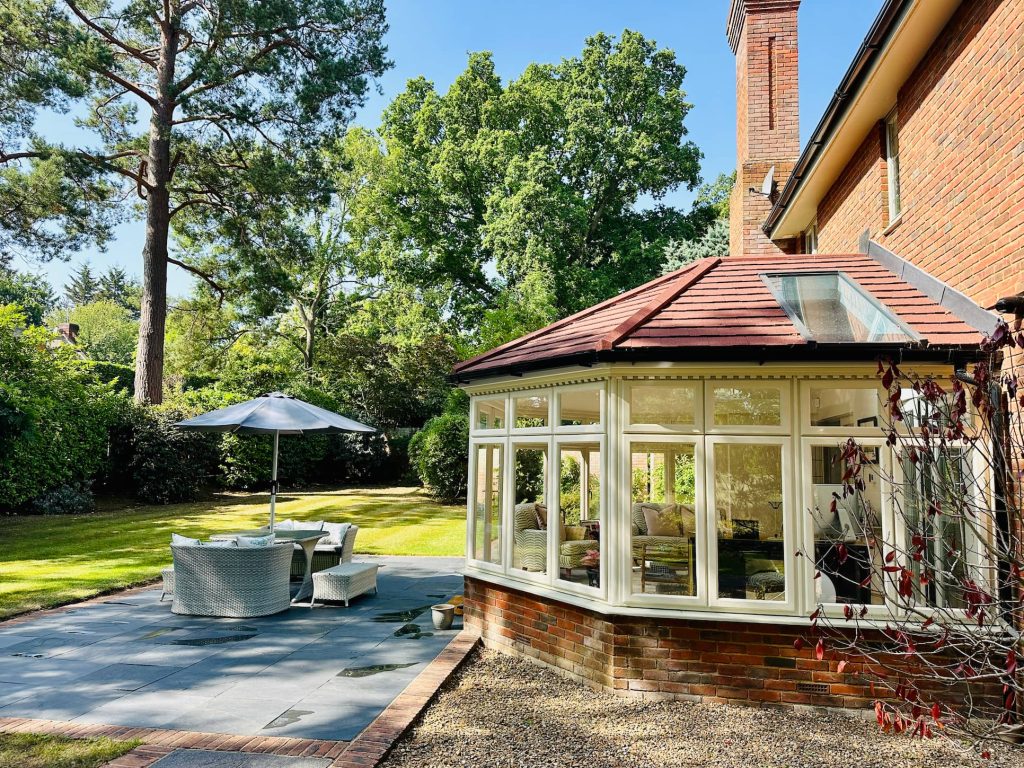 A recently refurbished conservatory in Surrey